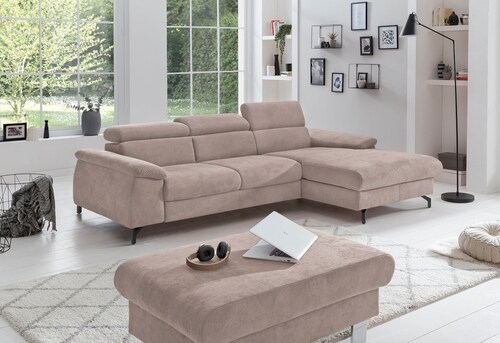 COTTA Polstergarnitur "Komaris L-Form", (Set), Set bestehend aus: Ecksofa m günstig online kaufen
