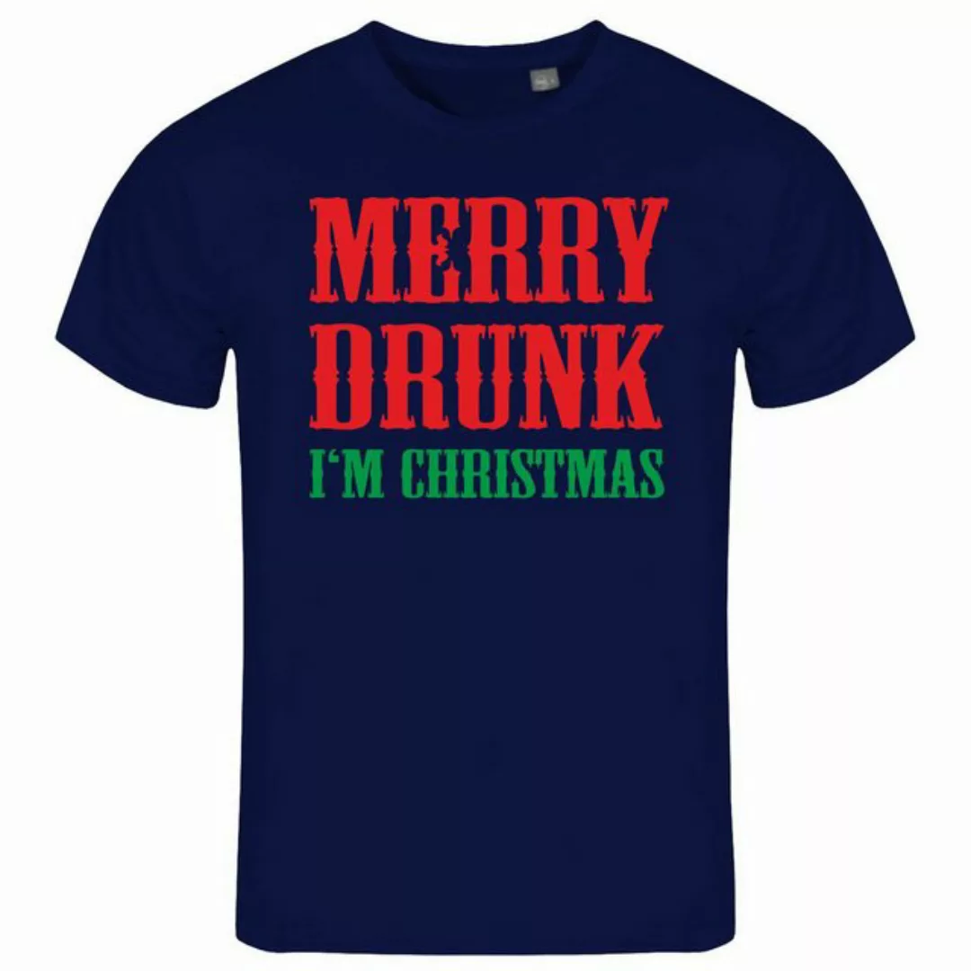 deinshirt Print-Shirt Herren T-Shirt Merry drunk im Christmas Funshirt mit günstig online kaufen