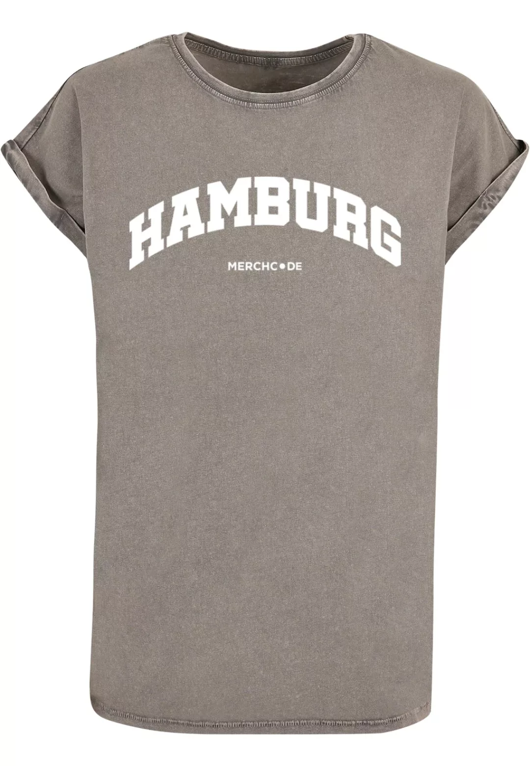 Merchcode T-Shirt "Merchcode Damen Ladies Hamburg Wording - Acid Washed T-S günstig online kaufen