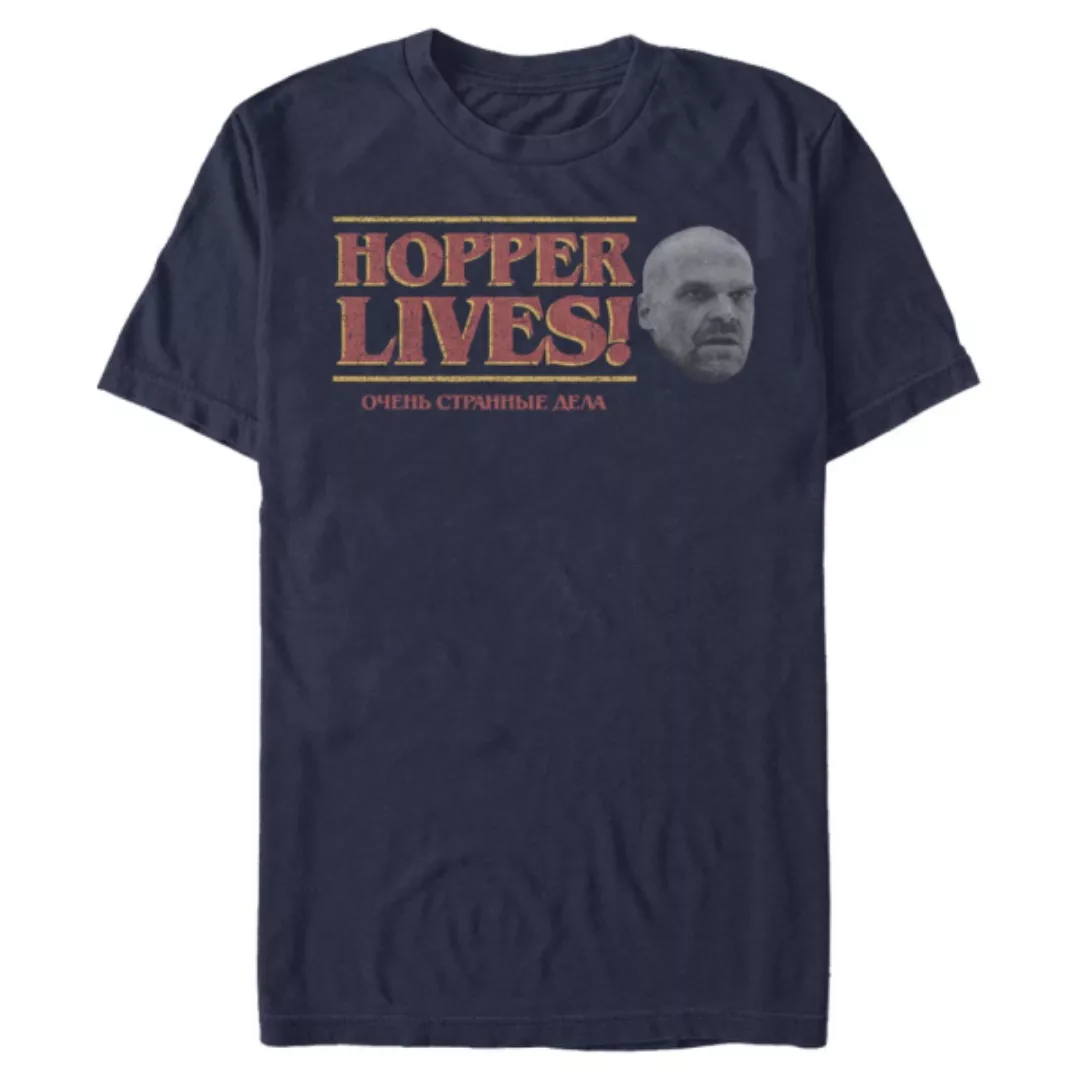Netflix - Stranger Things - Logo Hopper Lives - Männer T-Shirt günstig online kaufen