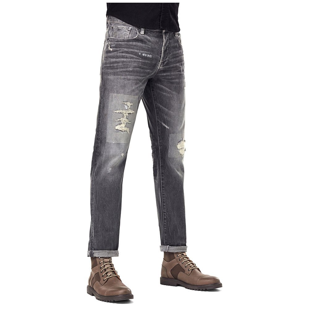 G-star 3301 Straight Tapered Jeans überholt 30 Faded Gravel Grey Restored günstig online kaufen