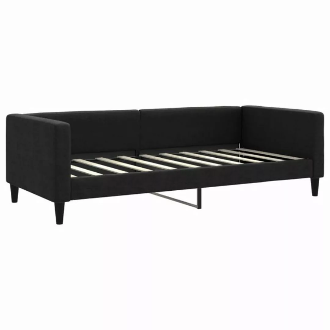 vidaXL Bett Tagesbett Schwarz 90x190 cm Stoff günstig online kaufen