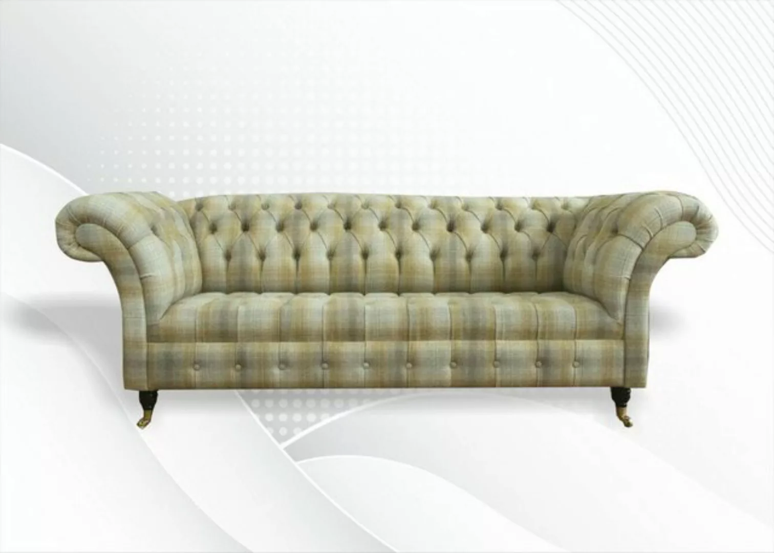 Xlmoebel Sofa 3-Sitzer Stoffsofa mit Design, Polsterung und Chesterfield-St günstig online kaufen