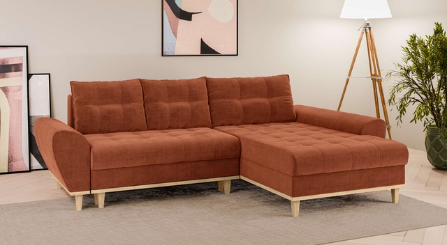 Home affaire Ecksofa "Ahrdorf mit Bettfunktion und Bettkasten, Maße: B/H/T günstig online kaufen