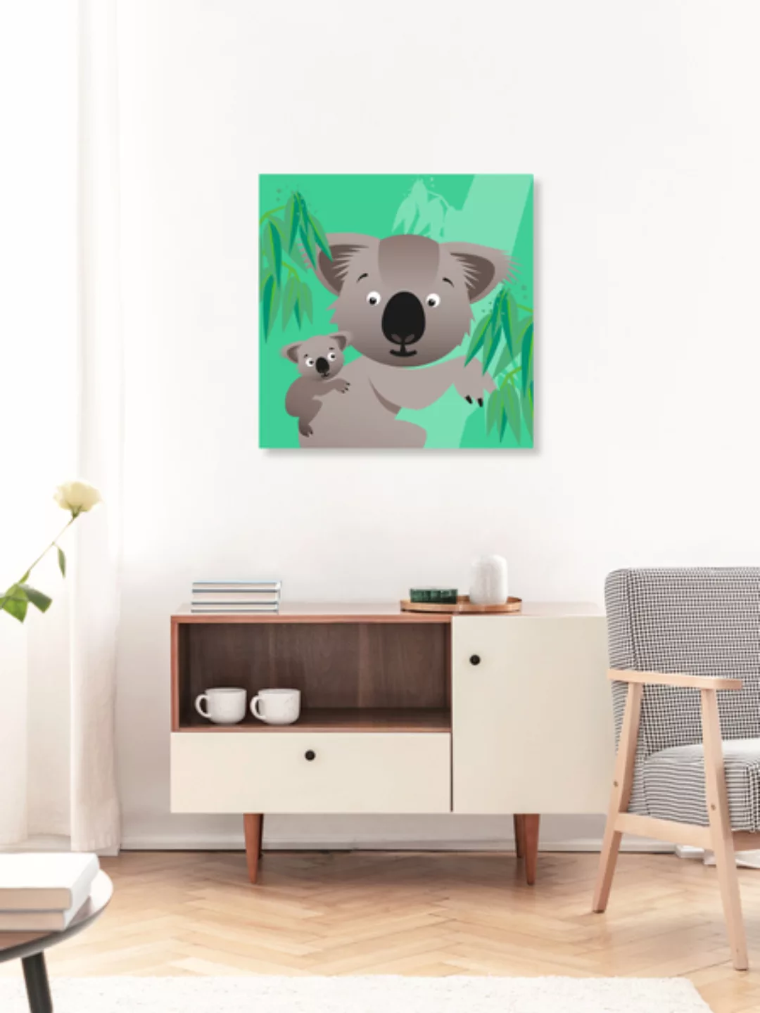 Poster / Leinwandbild - Kinderzimmer-koalas – Illustration Für Kinder günstig online kaufen