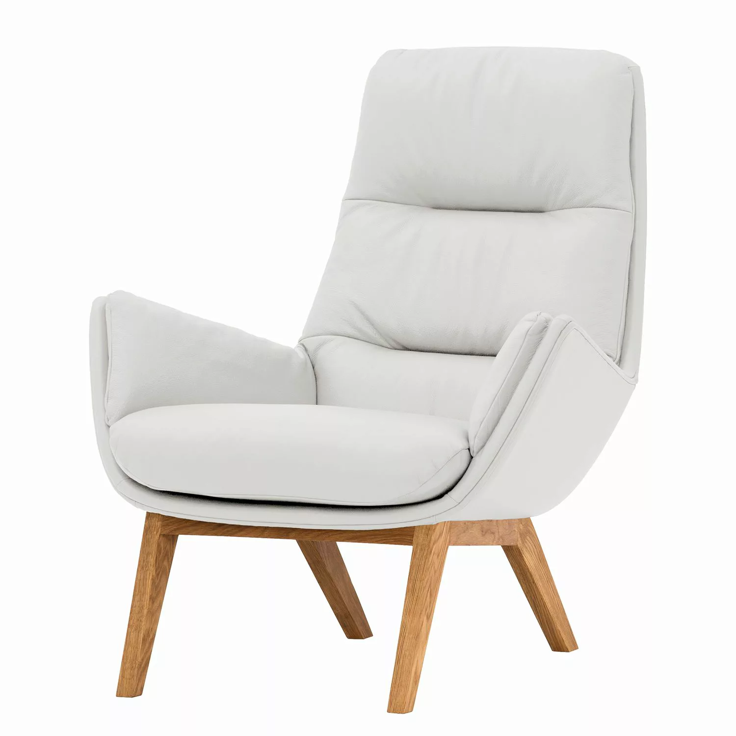 home24 Studio Copenhagen Sessel Garbo I Weiß Echtleder 83x95x92 cm (BxHxT) günstig online kaufen