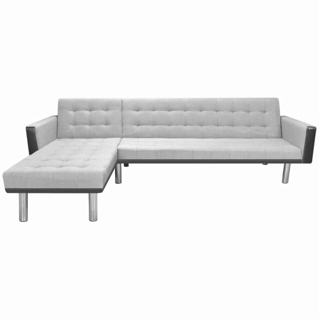 Ecksofabett Stoff 218 X 155 X 69 Cm Schwarz Und Grau günstig online kaufen