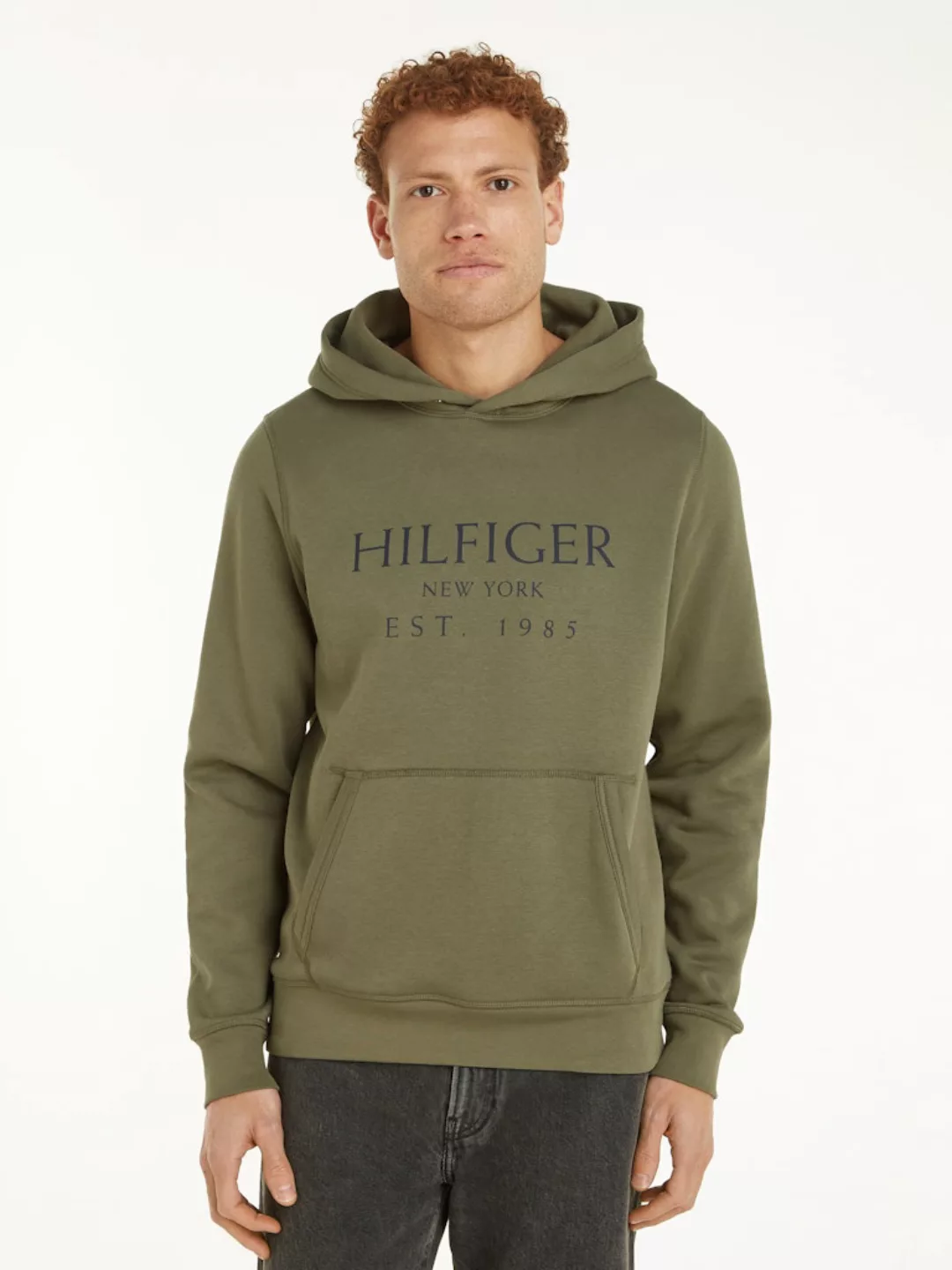 Tommy Hilfiger Hoodie "BIG HILFIGER HOODY", mit kontrastfarbenen Print günstig online kaufen