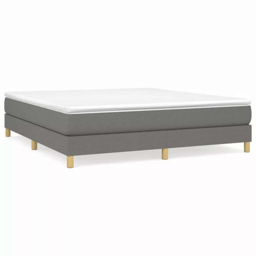 furnicato Bett Boxspringbett mit Matratze Dunkelgrau 160x200 cm Stoff (1-tl günstig online kaufen