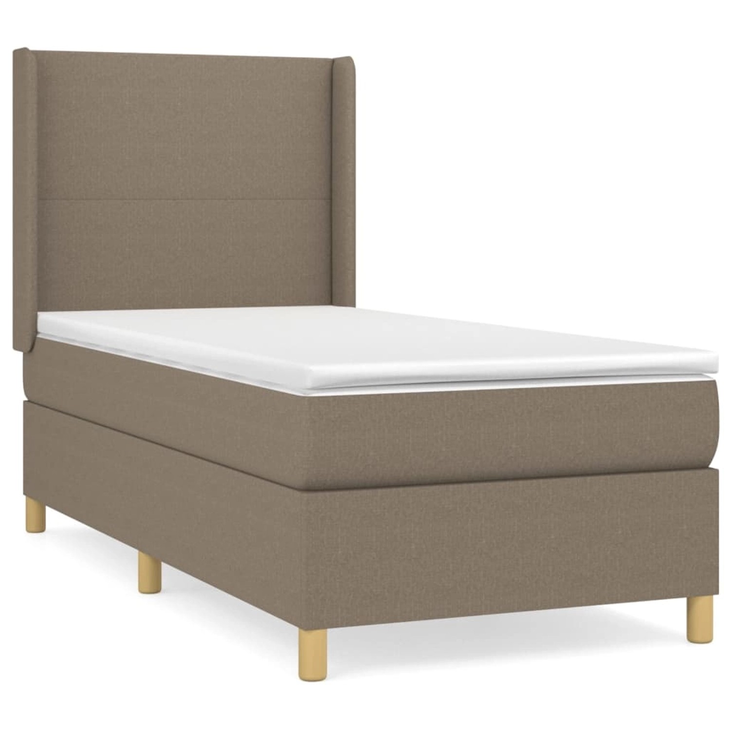 vidaXL Boxspringbett mit Matratze Taupe 90x190 cm Stoff1396517 günstig online kaufen