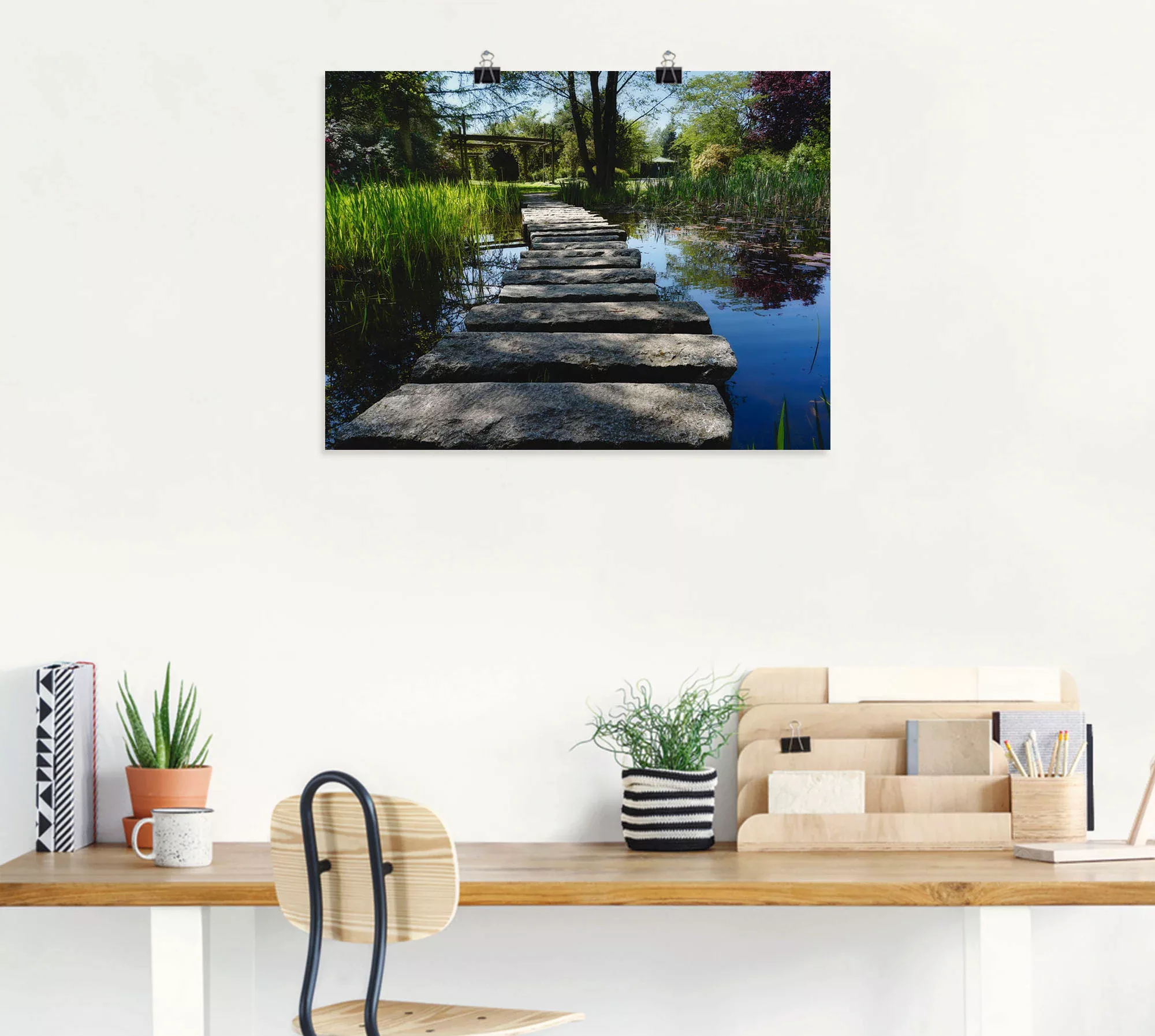 Artland Wandbild »Weg am Teich«, Gewässer, (1 St.), als Leinwandbild, Poste günstig online kaufen