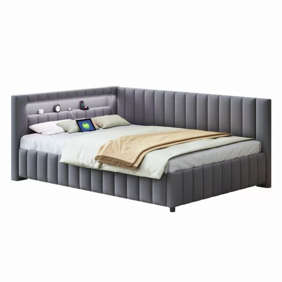 REDOM Polsterbett Schlafsofa 140x200 Multifunktionsbett, Funktionsbett Stau günstig online kaufen