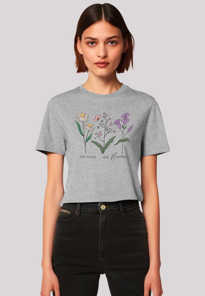 F4NT4STIC T-Shirt Blumen no rain no Blumens Premium Qualität günstig online kaufen