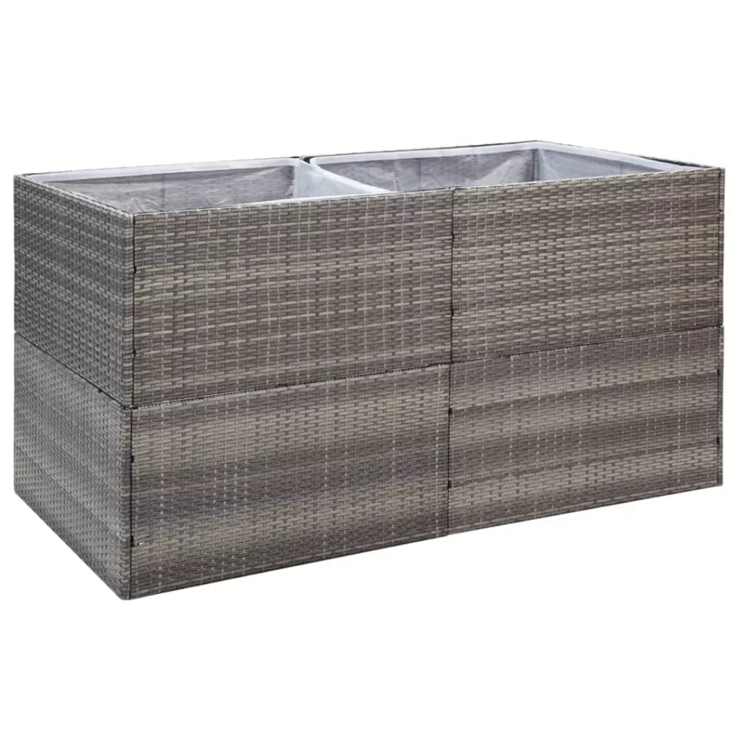 Vidaxl Pflanzkübel Grau 157x80x80 Cm Poly Rattan günstig online kaufen