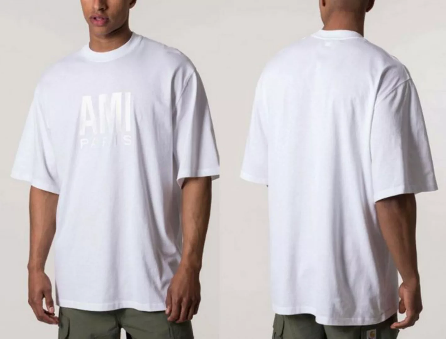 Ami Ami T-Shirt AMI PARIS Oversized T-Shirt Logo Statement Shirt Organic Co günstig online kaufen