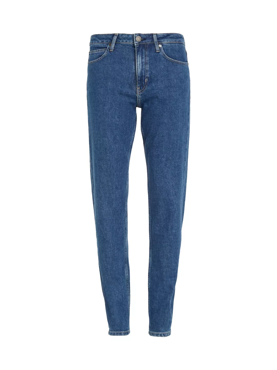 Calvin Klein Slim-fit-Jeans MR SLIM - SOFT BLACK mit Leder-Brandlabel am hi günstig online kaufen