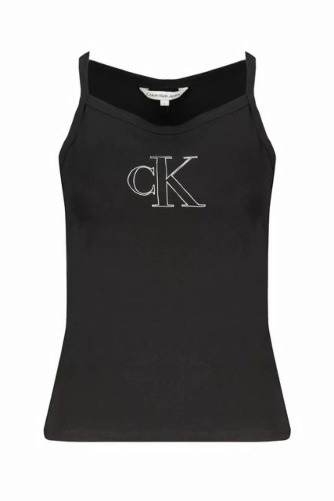 Calvin Klein Jeans Blusenshirt Elegantes Damen-Tanktop Schwarz mit Print au günstig online kaufen