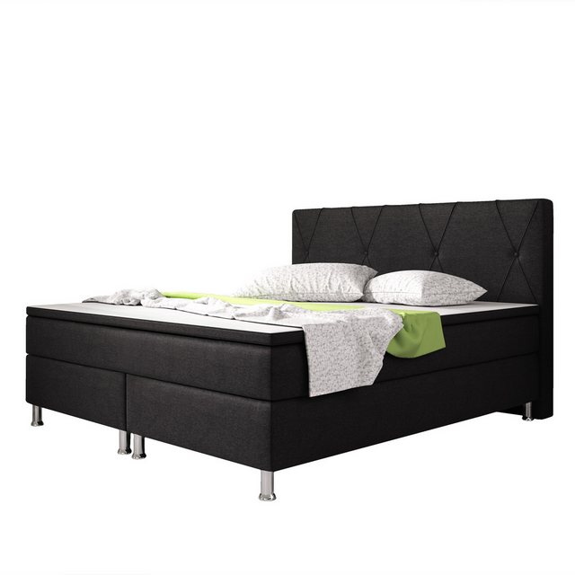 interbed Boxspringbett inkl.7 Zonen Taschenfedekernmatratze mit Topper 180x günstig online kaufen