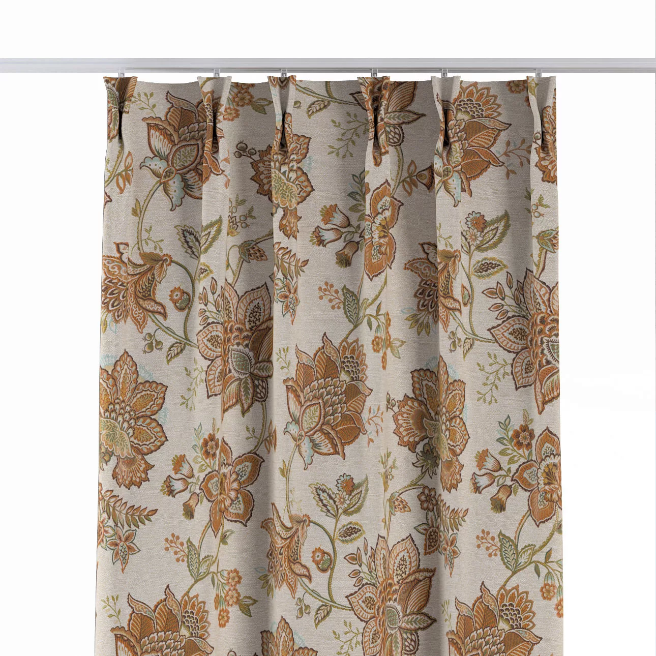 Vorhang mit flämischen 2-er Falten, beige, Intenso Premium (144-27) günstig online kaufen