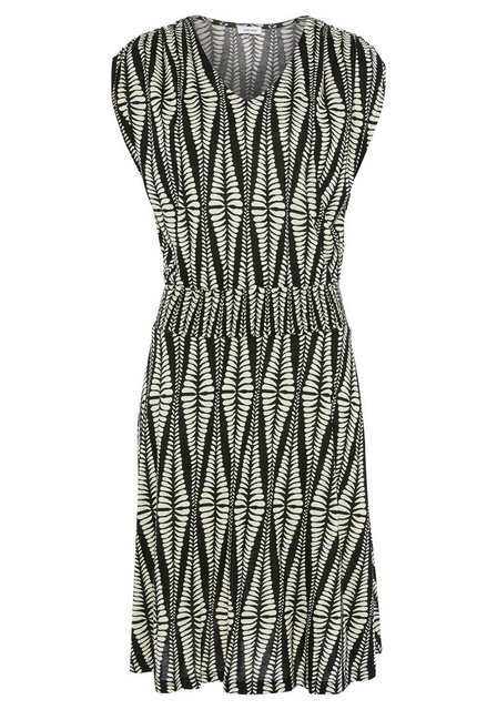 LASCANA Jerseykleid mit breitem Smokbund, kurzes Sommerkleid im Alloverprin günstig online kaufen