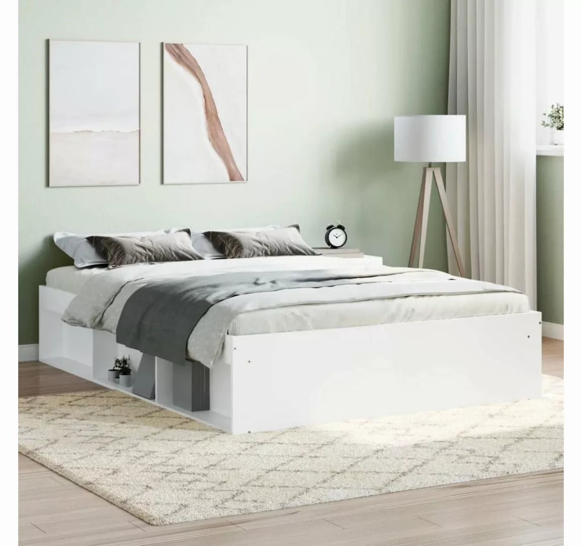 furnicato Bett Bettgestell Weiß 135x190 cm günstig online kaufen