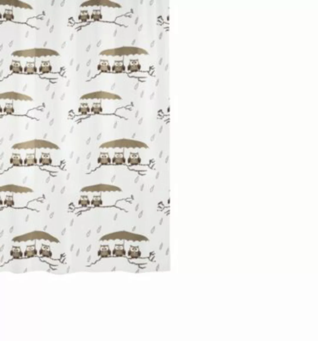 Kleine Wolke Duschvorhang textiler Griff Eulen weiß Gr. 180 x 200 günstig online kaufen
