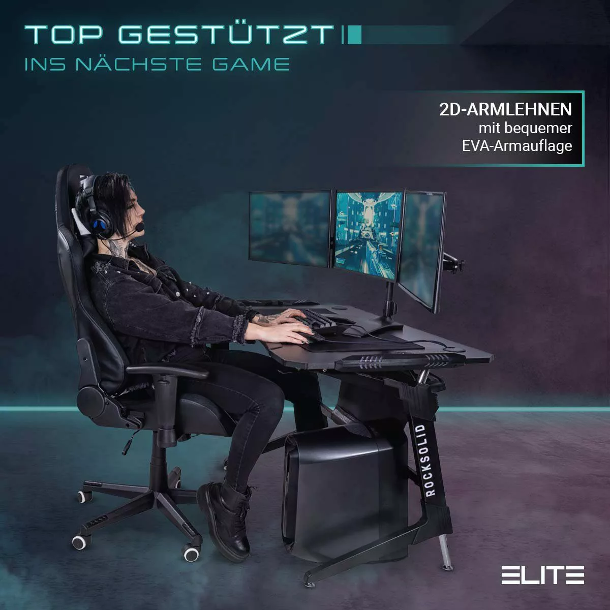 ELITE Gaming Gaming-Stuhl Ergonomischer Bürostuhl Destiny günstig online kaufen