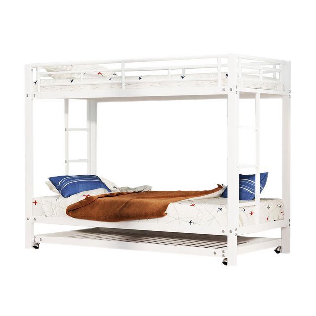 Ulife Etagenbett Hochbett Kinderbett Metallbett 90 x 200 cm, Mit Ausziehbet günstig online kaufen