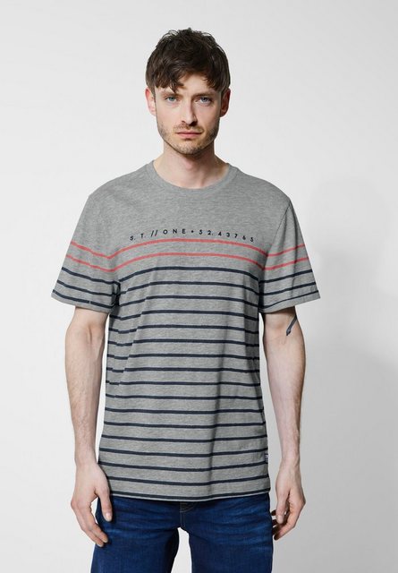 STREET ONE MEN T-Shirt mit Streifenmix günstig online kaufen