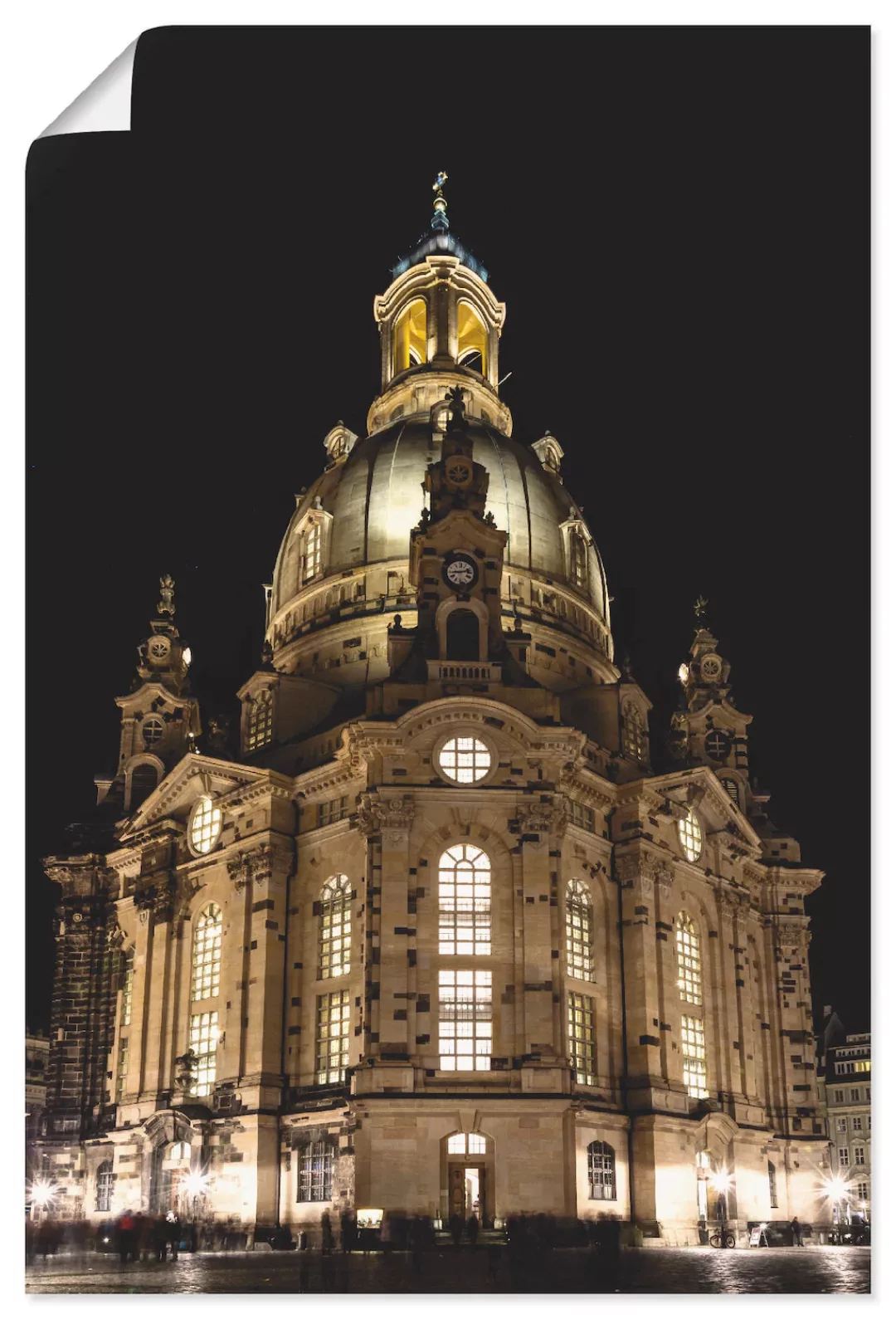 Artland Wandbild »Erleuchtete Frauenkirche in Dresden«, Gebäude, (1 St.), a günstig online kaufen