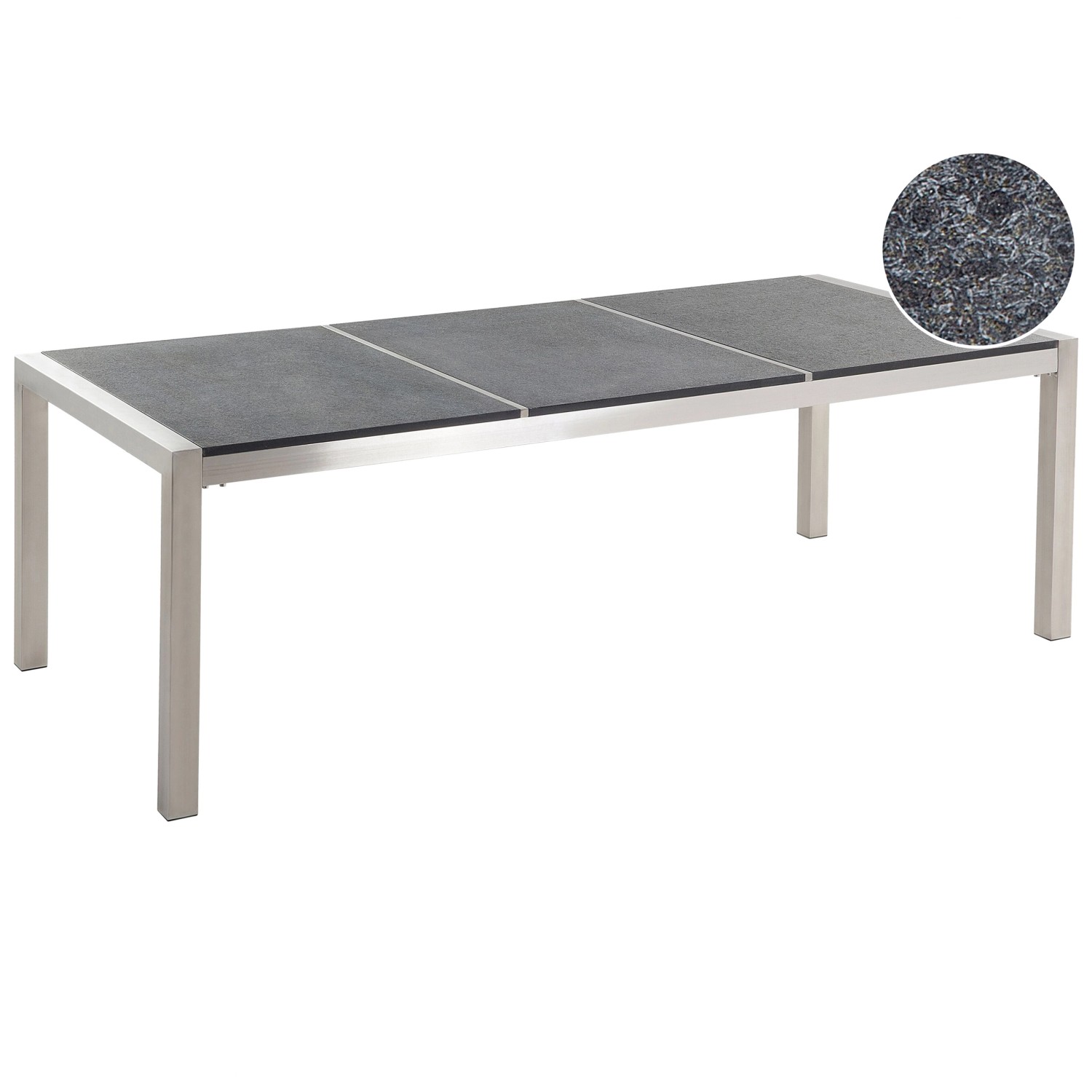 Beliani Gartentisch GROSSETO Graphitgrau 220x100x74 günstig online kaufen