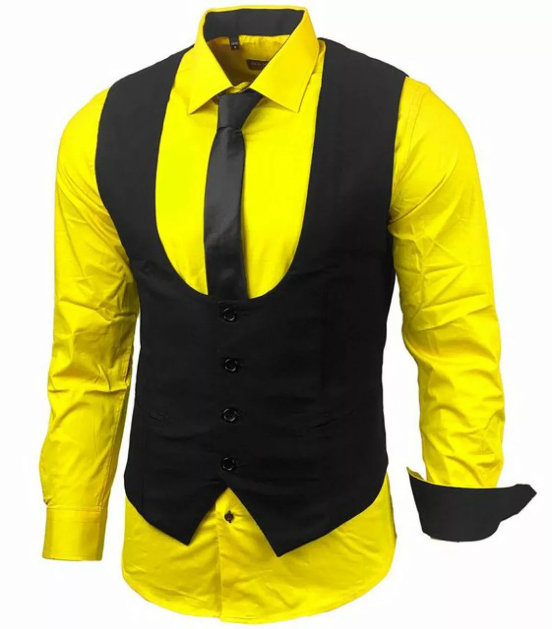 Baxboy Langarmhemd Baxboy Hemd/Weste/Krawatte Set Business Business Herrena günstig online kaufen