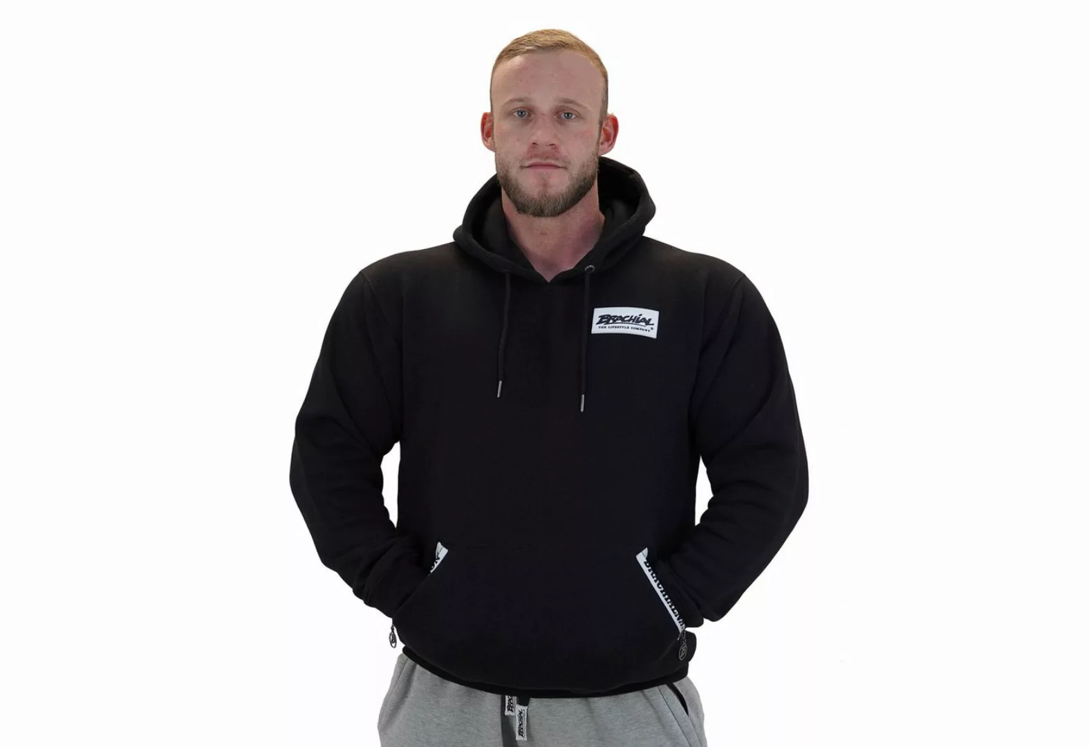 BRACHIAL THE LIFESTYLE COMPANY Kapuzensweatshirt Brachial Hoody "Rude" schw günstig online kaufen