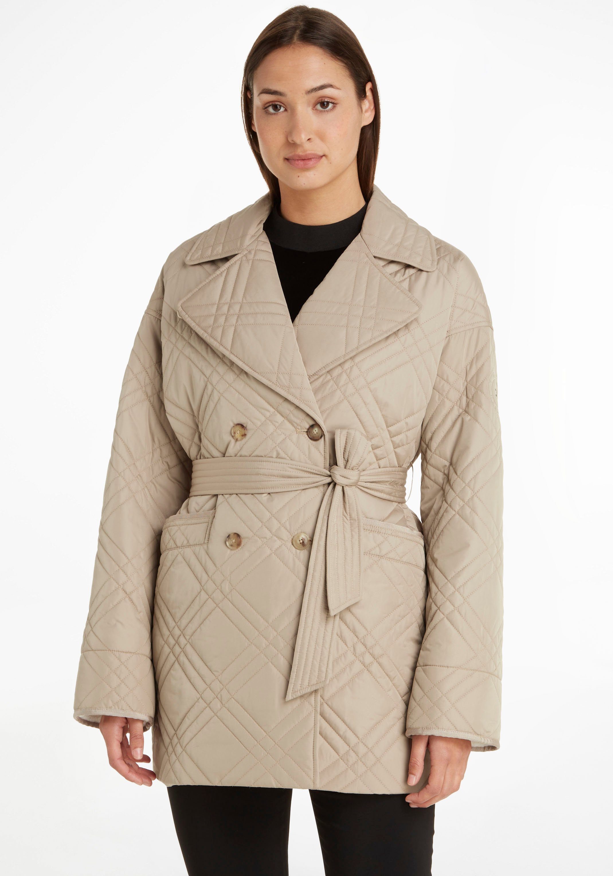 Tommy Hilfiger Steppmantel QUILTED SHORT TRENCH günstig online kaufen