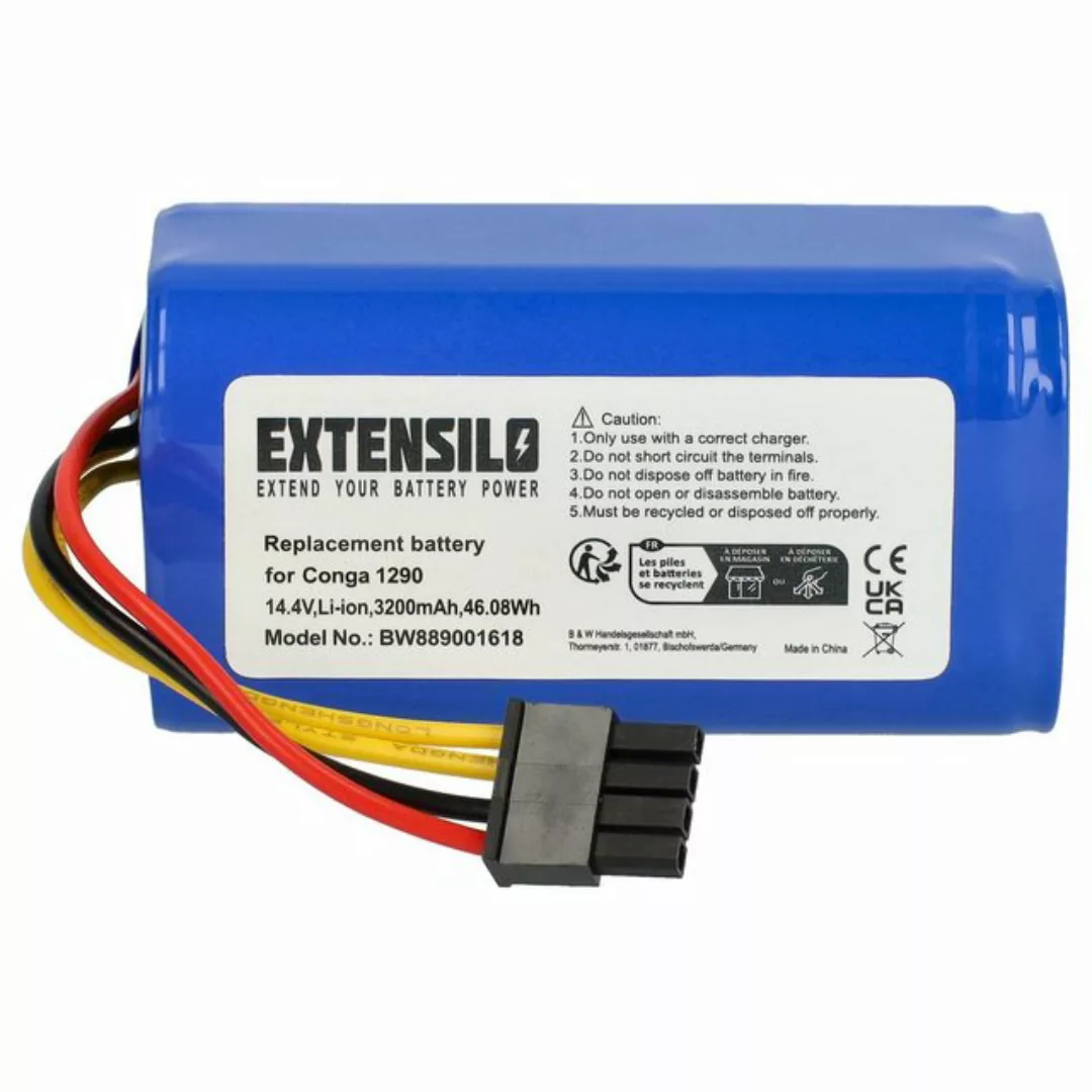 Extensilo kompatibel mit Bagotte BL509 Staubsauger-Akku Li-Ion 3200 mAh (14 günstig online kaufen