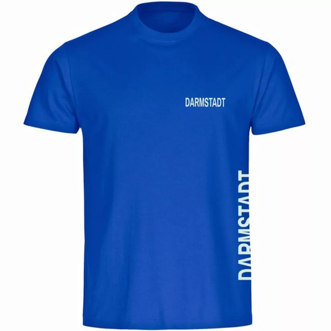 multifanshop T-Shirt Herren Darmstadt - Brust & Seite - Männer günstig online kaufen