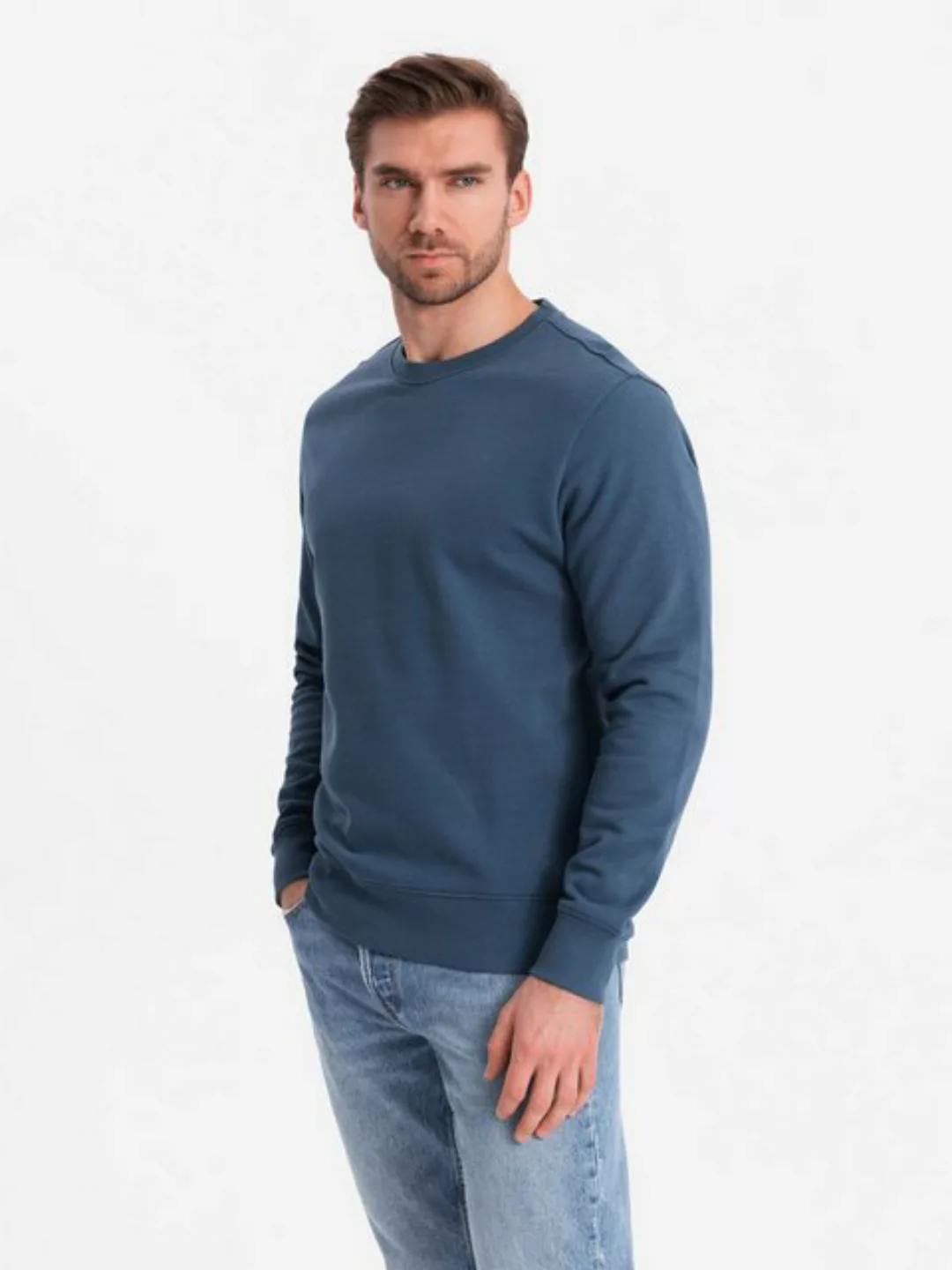 OMBRE Sweatshirt Herren BasicSweatshirt mit Rundhalsausschnitt günstig online kaufen