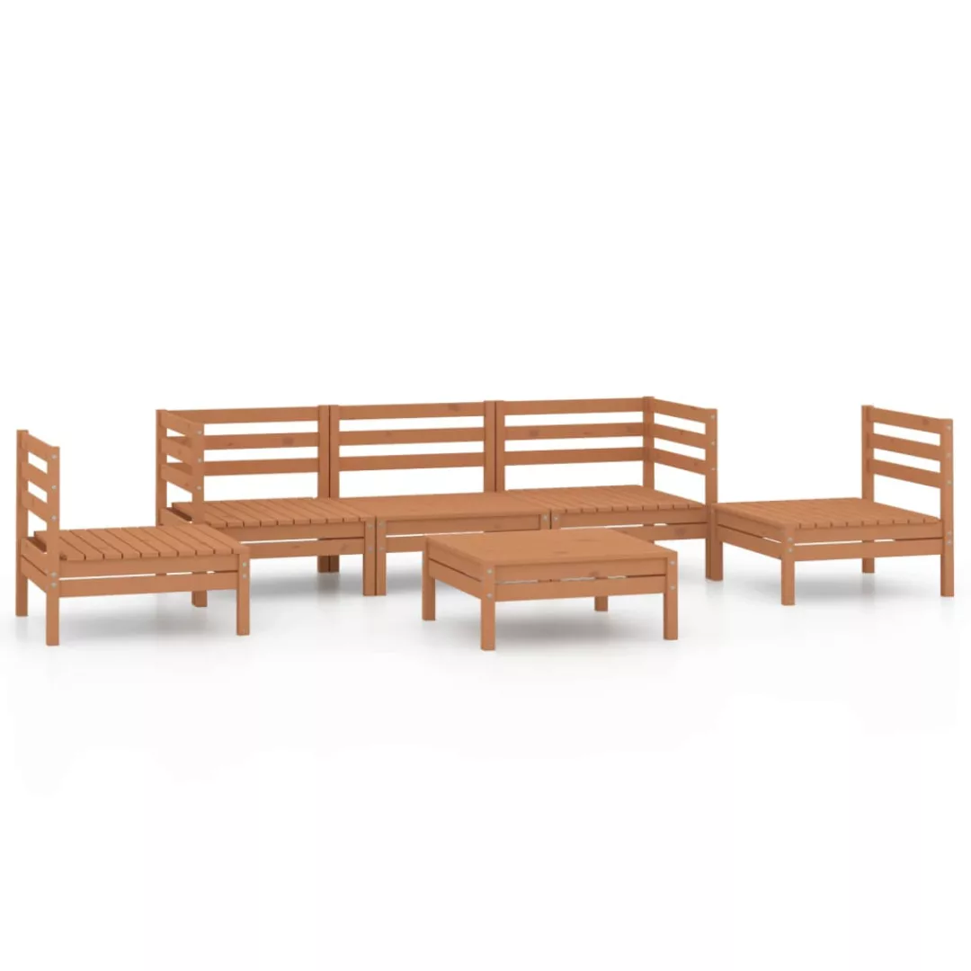 6-tlg. Garten-lounge-set Honigbraun Massivholz Kiefer günstig online kaufen