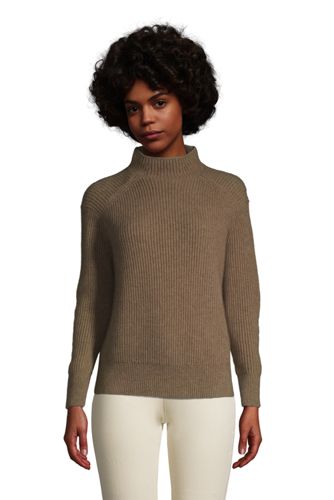 Relaxter Stehkragen-Pullover aus Kaschmir in Petite-Größe, Damen, Größe: M günstig online kaufen