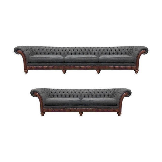 JVmoebel Chesterfield-Sofa Sofagarnitur 2tlg Polstermöbel Wohnzimmer 2x Sof günstig online kaufen