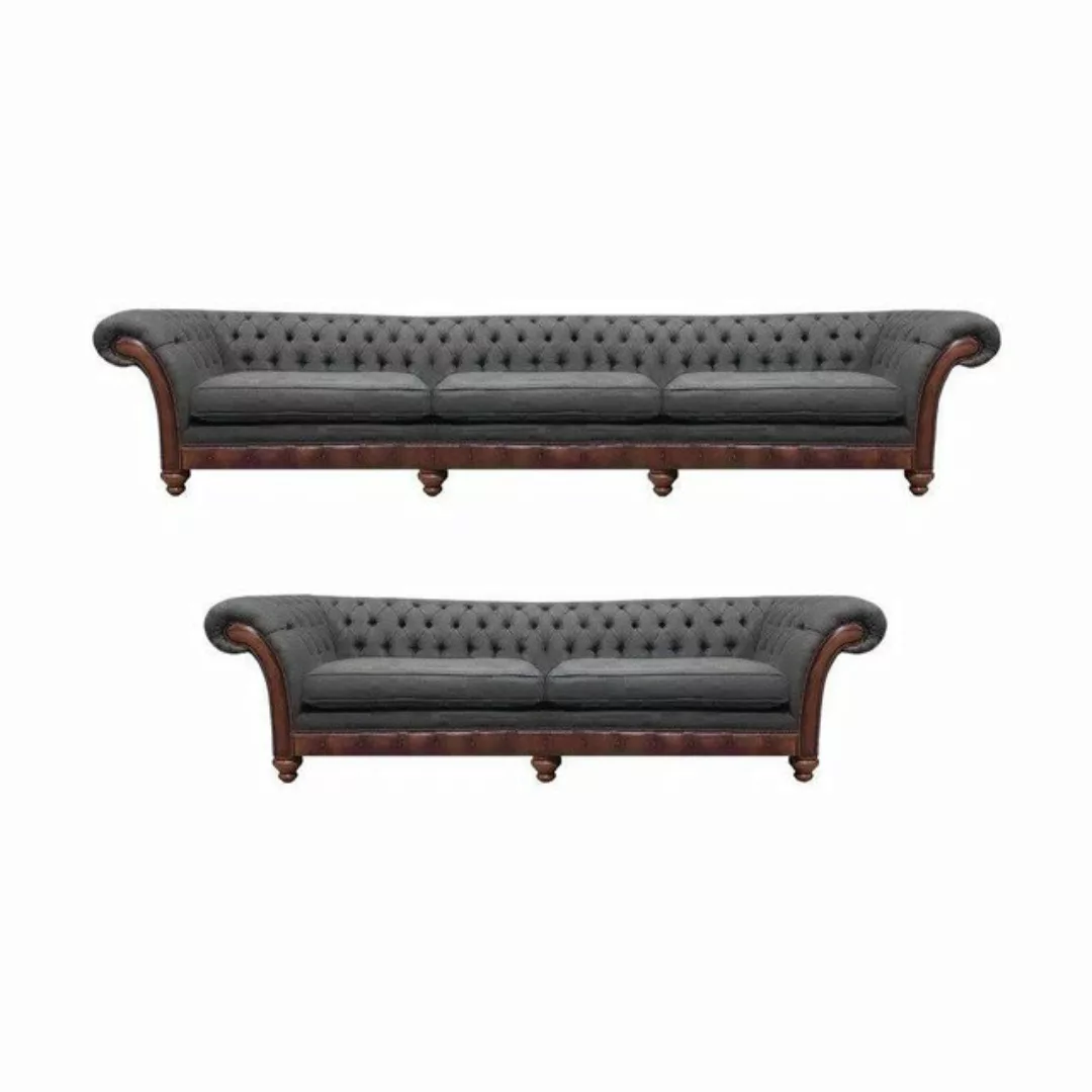 JVmoebel Chesterfield-Sofa Sofagarnitur 2tlg Polstermöbel Wohnzimmer 2x Sof günstig online kaufen