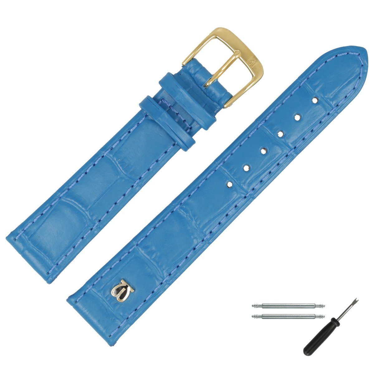 MARBURGER Uhrenarmband 20mm Leder Alligator Prägung günstig online kaufen