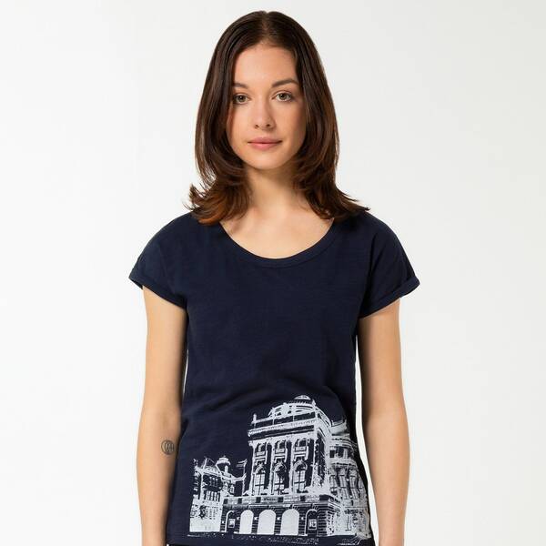 Damenshirt "Opernhaus", T-shirt Bedruckt, Frauen, Festlich Leger günstig online kaufen