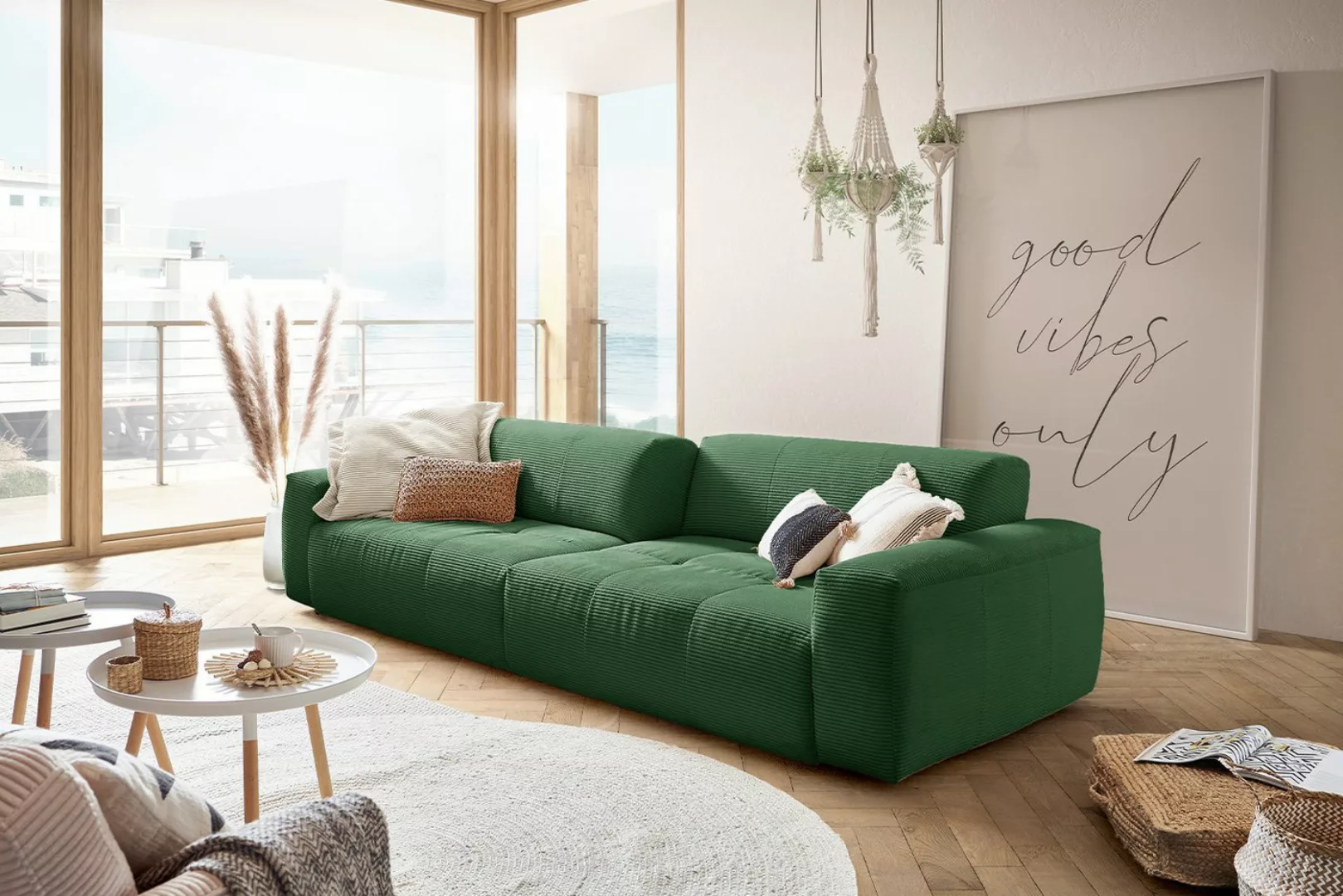 KAWOLA 3-Sitzer, Big Sofa mit Sitztiefenverstellung Cord versch. Farben günstig online kaufen