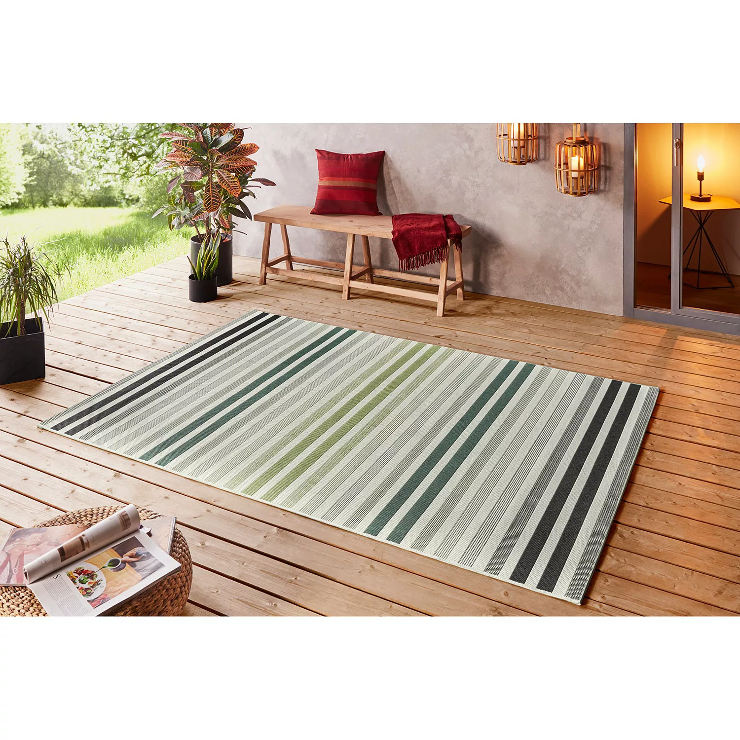 home24 Bougari Outdoorteppich Paros Tanne/Lindgrün Rechteckig 160x230 cm (B günstig online kaufen