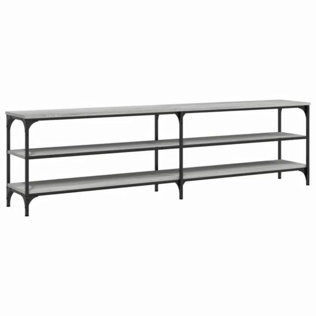 furnicato TV-Schrank Grau Sonoma 180x30x50 cm Holzwerkstoff und Metall (1-S günstig online kaufen