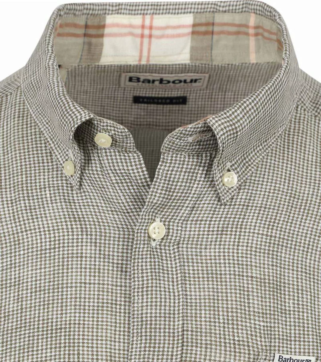 Barbour Linton Hemd Leinen Grün - Größe L günstig online kaufen