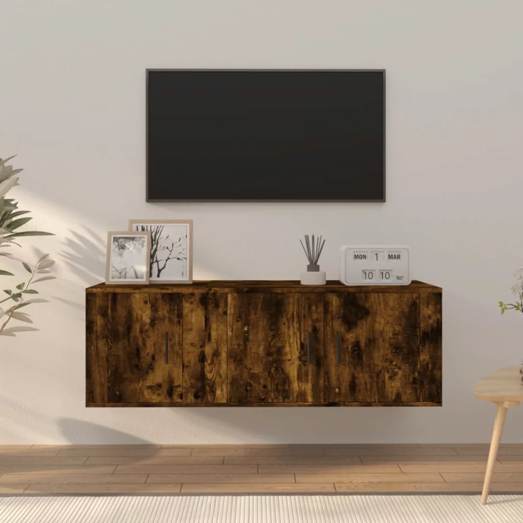 Vidaxl 2-tlg. Tv-schrank-set Räuchereiche Holzwerkstoff günstig online kaufen