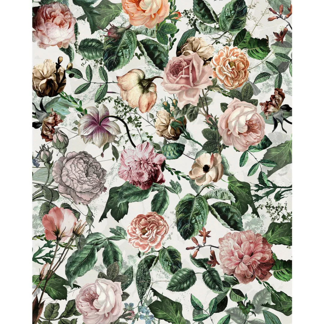 Sanders & Sanders Fototapete Blumen Rosa und Grün 200 x 250 cm 612347 günstig online kaufen