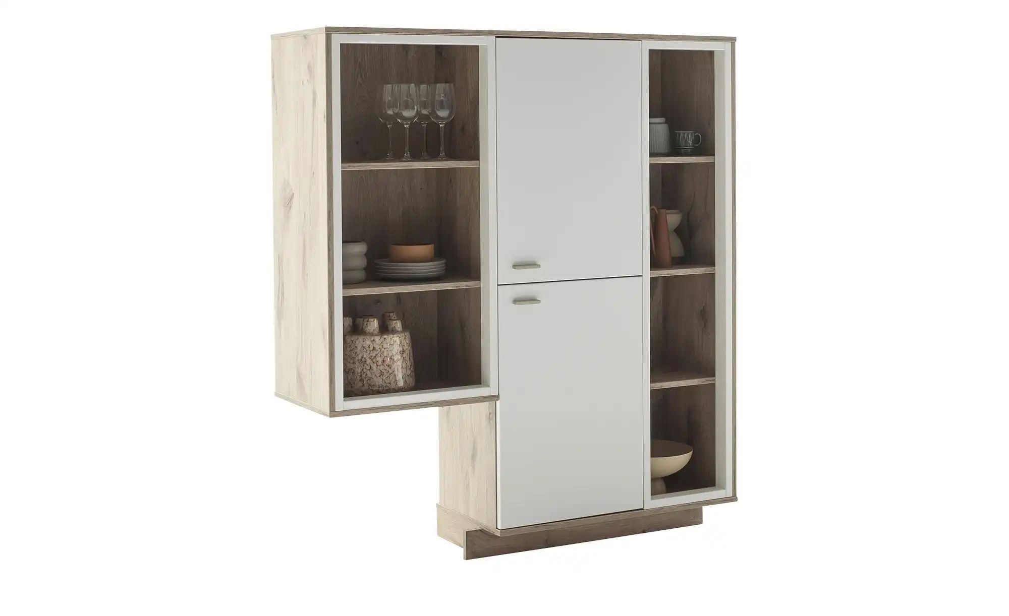 uno Highboard  Santerno ¦ holzfarben ¦ Maße (cm): B: 124 H: 140 T: 37.0 Kom günstig online kaufen